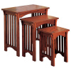 Mission Craftsman Oak 3pc Nesting Table Set